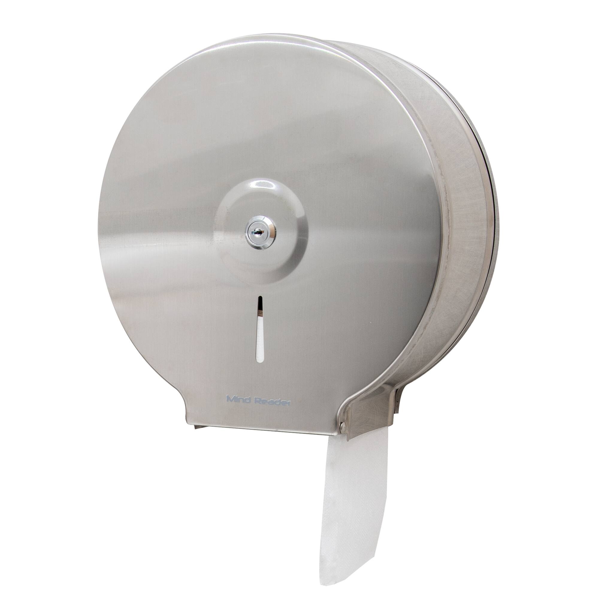 Mind Reader Commercial Wall Mounted Stainless Steel Toilet Roll Dispenser